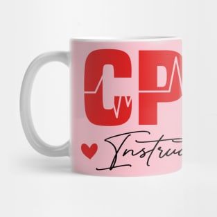 CPR Instructor Nurse Heartbeats Mug